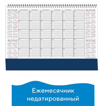 Планинг настольный недатированный ЕЖЕМЕСЯЧНИК (490х350 мм), гребень, 12 л., календарь на 4 года, 18с8 за 537 ₽. Планинги. Доставка по России. Без переплат!