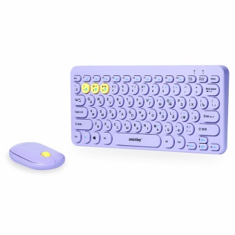 Набор беспроводной SMARTBUY 510590, клавиатура, мышь 2 кнопки + 1 колесо, фиолетовая, SBC-510590AG-V за 2&nbsp;801 ₽. Комплекты клавиатура и мышь. Доставка по России. Без переплат!
