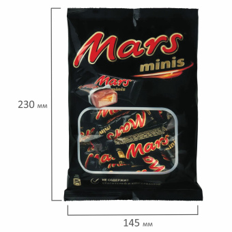 Батончики шоколадные мини MARS "Minis" с нугой и карамелью в молочном шоколаде, 182 г, 2261 за 313 ₽. Шоколад. Доставка по России. Без переплат!