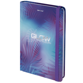 Блокнот с резинкой в клетку 96 л., А5, 145х203 мм, твердая обложка с фольгой, BRAUBERG, "Glow", 113729 за 243 ₽. Блокноты в книжном переплете. Доставка по России. Без переплат!