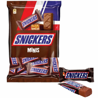 Батончики шоколадные мини SNICKERS "Minis", 180 г, 2264 за 350 ₽. Конфеты фасованные. Доставка по России. Без переплат!