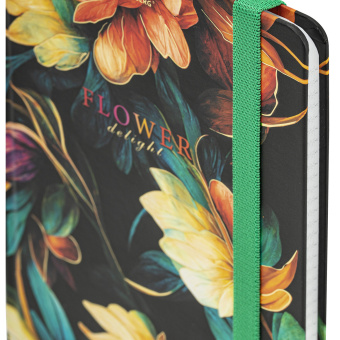 Блокнот с резинкой в клетку 96 л., А5 145х203 мм, твердая обложка с фольгой, BRAUBERG, "Bloom", 115537 за 249 ₽. Блокноты в книжном переплете. Доставка по России. Без переплат!