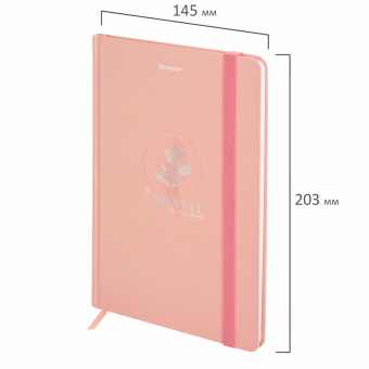 Блокнот с резинкой в клетку 96 л., А5 145х203 мм, твердая обложка с фольгой, BRAUBERG, "Pastel", 116330 за 243 ₽. Блокноты в книжном переплете. Доставка по России. Без переплат!