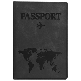 Обложка для паспорта "Passport Map", мягкая экокожа, графитовая, STAFF, 238875 за 110 ₽. Обложки для паспорта. Доставка по России. Без переплат!