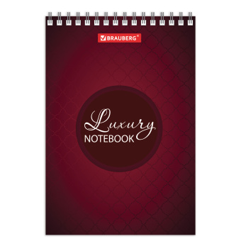 Блокнот МАЛЫЙ ФОРМАТ А6 97х145 мм, 60 л., гребень, картон, клетка, BRAUBERG, "Luxury", 129829 за 37 ₽. Блокноты. Доставка по России. Без переплат!