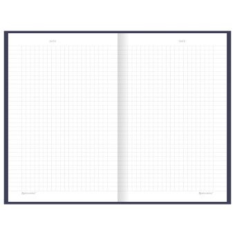 Блокнот А5 134х206 мм, 80 л., твёрдый, клетка, BRAUBERG "Minimal", синий, 116439 за 163 ₽. Блокноты. Доставка по России. Без переплат!