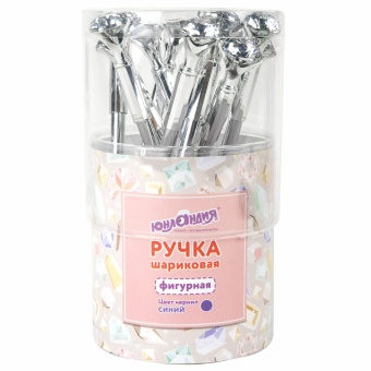 Ручка фигурная шариковая ЮНЛАНДИЯ "Кристалл", корпус ассорти, СИНЯЯ, пишущий узел 0,7 мм, 143788 за 53 ₽. Ручки фигурные. Доставка по России. Без переплат!