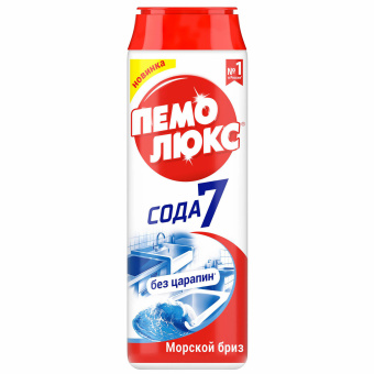 Чистящее средство 480 г, ПЕМОЛЮКС Сода-5/7 "Морской бриз", порошок за 123 ₽. Чистящие и моющие средства универсальные. Доставка по России. Без переплат!