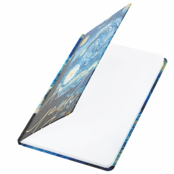 Блокнот с резинкой в клетку 96 л., А5 (145х203 мм), твердая обложка с фольгой, BRAUBERG, "Van Gogh", 113728 за 239 ₽. Блокноты в книжном переплете. Доставка по России. Без переплат!