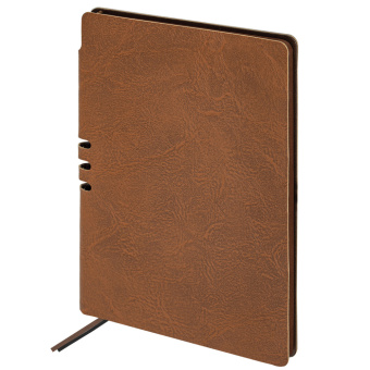 Блокнот А5 (140х200 мм), BRAUBERG "NEBRASKA", под кожу, 80 л., линия, коричневый, 113412 за 349 ₽. Бизнес-блокноты и бизнес-тетради. Доставка по России. Без переплат!