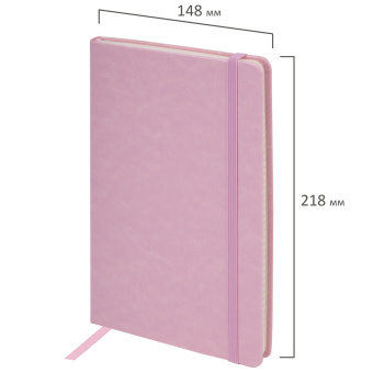 Блокнот А5 (148x218 мм), BRAUBERG "Metropolis Special", под кожу, 80 л., резинка, клетка, розовый, 111579 за 459 ₽. Бизнес-блокноты и бизнес-тетради. Доставка по России. Без переплат!