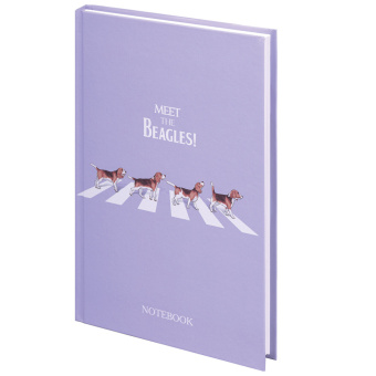 Блокнот А5 134х206 мм, 80 л., твердый, клетка, выборочный лак, STAFF, "Beagles", 114424 за 88 ₽. Блокноты в книжном переплете. Доставка по России. Без переплат!