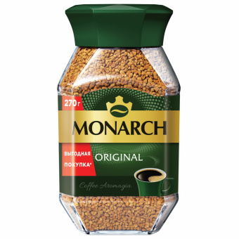 Кофе растворимый MONARCH "Original" 270 г, стеклянная банка, сублимированный, 8052852 за 1 508 ₽. Кофе растворимый. Доставка по России. Без переплат!