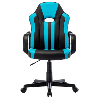 Кресло компьютерное BRABIX "Stripe GM-202", экокожа, черное/голубое, 532509 за 7&nbsp;197 ₽. Кресла игровые. Доставка по России. Без переплат!