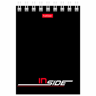 Блокнот МАЛЫЙ ФОРМАТ А7 75х105 мм, 40 л., гребень, картон, клетка, HATBER, "INSIDE Стиль", 004691, 40Б7B1гр_01622 за 15 ₽. Блокноты. Доставка по России. Без переплат!