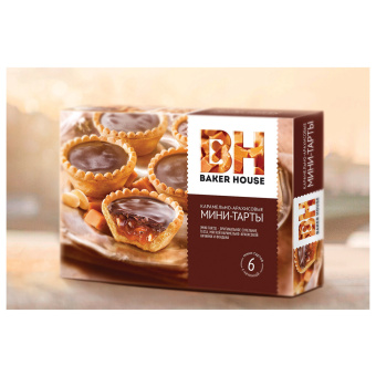 Печенье BAKER HOUSE мини-тарты с карамельно-арахисовой начинкой, 240 г, картонная коробка, 6562 за 324 ₽. Печенье, крекеры, сухари и сушки. Доставка по России. Без переплат!