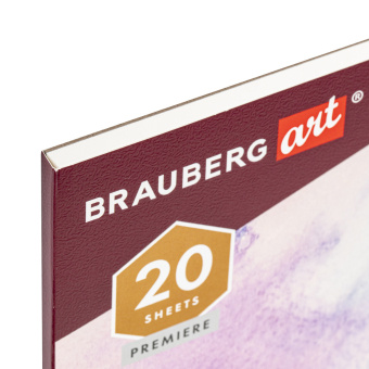 Альбом для акварели, бумага 230 г/м2, 250х250 мм, среднее зерно, 20 листов, склейка, BRAUBERG ART "PREMIERE", 113216 за 338 ₽. Альбомы и бумага для акварели и масла. Доставка по России. Без переплат!
