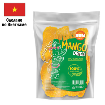 Манго сушеное без сахара SUN AND LIFE, 500 г, 4610051861800 за 860 ₽. Орехи и сухофрукты. Доставка по России. Без переплат!