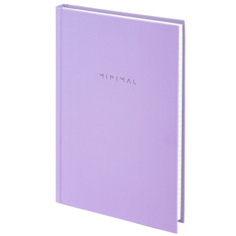 Блокнот А5 134х206 мм, 80 л., твёрдый, клетка, BRAUBERG "Minimal", сиреневый, 116440 за 163 ₽. Блокноты. Доставка по России. Без переплат!