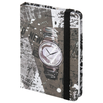 Блокнот с резинкой в клетку 96 л., МАЛЫЙ ФОРМАТ А6 (109х148 мм), твердая обложка, BRAUBERG, "Часы", 113737 за 159 ₽. Блокноты в книжном переплете. Доставка по России. Без переплат!