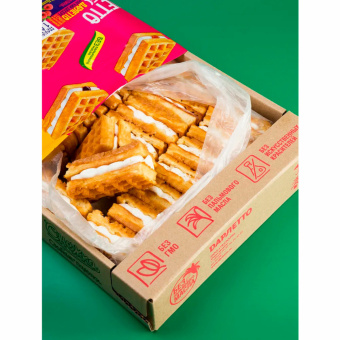 Вафли мягкие с суфле ДАРЛЕТТО со вкусом малины, 1,08 кг за 917 ₽. Вафли, пряники. Доставка по России. Без переплат!