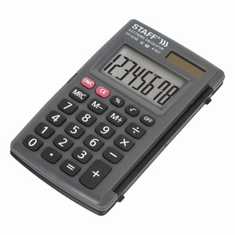 Калькулятор карманный STAFF STF-6248 (104х63 мм), 8 разрядов, двойное питание, 250284 за 384 ₽. Калькуляторы карманные. Доставка по России. Без переплат!