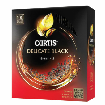 Чай CURTIS "Delicate Black" черный, 100 пакетиков в конвертах по 1,7 г, 101014 за 426 ₽. Чай пакетированный. Доставка по России. Без переплат!