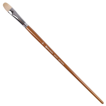 Кисть художественная профессиональная BRAUBERG ART CLASSIC, щетина, овальная, № 16, длинная ручка, 200734 за 206 ₽. Кисти художественные из натурального волоса. Доставка по России. Без переплат!