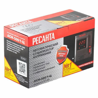 Стабилизатор РЕСАНТА АСН-500/1-Ц, 500 Вт, 140-260 В, напольный, 63/6/1 за 3&nbsp;893 ₽. Стабилизаторы напряжения. Доставка по России. Без переплат!