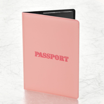 Обложка для паспорта, мягкий полиуретан, "PASSPORT", нежно-розовая, STAFF, 238403 за 103 ₽. Обложки для паспорта. Доставка по России. Без переплат!