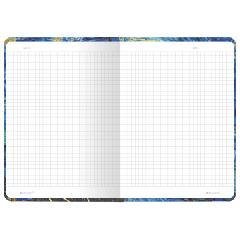 Блокнот с резинкой в клетку 96 л., А5 (145х203 мм), твердая обложка с фольгой, BRAUBERG, "Van Gogh", 113728 за 239 ₽. Блокноты в книжном переплете. Доставка по России. Без переплат!