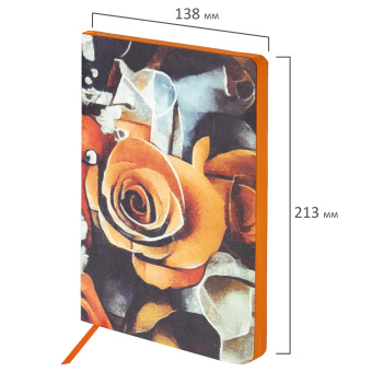 Ежедневник недатированный А5 (138х213 мм), BRAUBERG VISTA, под кожу, гибкий, 136 л., "Rose flower", 112016 за 204 ₽. Ежедневники с покрытием "под кожу и ткань". Доставка по России. Без переплат!
