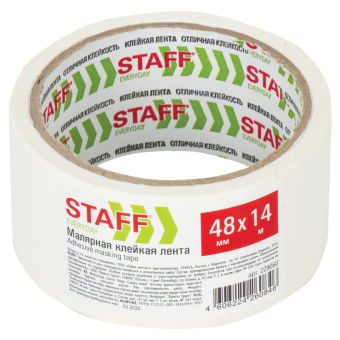 Клейкая лента малярная креппированная 48 мм x 14 м, STAFF, 229060 за 73 ₽. Клейкие ленты специальные. Доставка по России. Без переплат!
