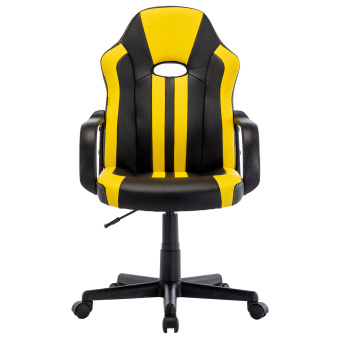 Кресло компьютерное BRABIX "Stripe GM-202", экокожа, черное/желтое, 532510 за 6&nbsp;797 ₽. Кресла игровые. Доставка по России. Без переплат!