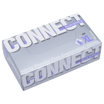 Перчатки медицинские смотровые нитриловые 50 пар (100 штук), CONNECT, голубые, размер 9-10, XL (очень большой) за 562 ₽. Перчатки медицинские. Доставка по России. Без переплат!