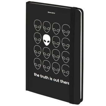 Блокнот с резинкой в клетку 96 л., А5 (145х203 мм), твердая обложка, BRAUBERG, "Aliens", 113722 за 132 ₽. Блокноты в книжном переплете. Доставка по России. Без переплат!