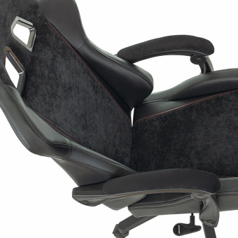 Кресло компьютерное BRABIX "Striker GM-121", синхромеханизм, 2 подушки, экокожа/велюр, черное, 532962 за 15&nbsp;140 ₽. Кресла игровые. Доставка по России. Без переплат!