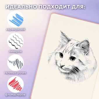 Скетчбук, слоновая кость 140 г/м2 210х297 мм, 80 л., КОЖЗАМ, резинка, BRAUBERG ART CLASSIC, пастель розовый, 116882 за 767 ₽. Альбомы, скетчбуки и бумага для графики и эскизов. Доставка по России. Без переплат!