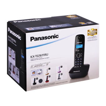 Радиотелефон PANASONIC KX-TG1611RUH, память 50 номеров, АОН, повтор, часы/будильник, серый за 5 487 ₽. Радиотелефоны. Доставка по России. Без переплат!