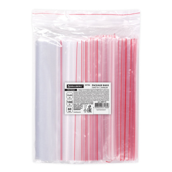 Пакеты ZIP LOCK "зиплок" ПРОЧНЫЕ, комплект 100 шт., 150х200 мм, ПВД, 60 мкм, BRAUBERG EXTRA, 608172 за 295 ₽. Пакеты с замком "зиплок". Доставка по России. Без переплат!