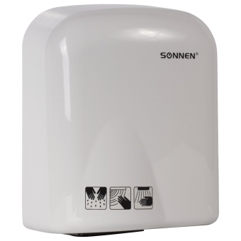 Сушилка для рук SONNEN HD-165, 1650 Вт, пластиковый корпус, белая, 604191 за 3&nbsp;472 ₽. Сушилки для рук. Доставка по России. Без переплат!