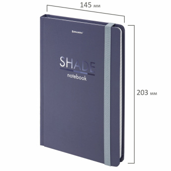 Блокнот с резинкой в клетку 96 л., А5 (145х203 мм), твердая обложка, BRAUBERG, "Shade", 113725 за 226 ₽. Блокноты в книжном переплете. Доставка по России. Без переплат!