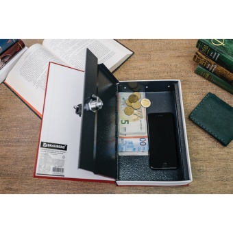 Сейф-книга "Ревизор", 55х155х240 мм, ключевой замок, BRAUBERG, 291052 за 1&nbsp;187 ₽. Сейф-книги. Доставка по России. Без переплат!
