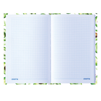 Блокнот А5 134х206 мм, 80 л., твердый, клетка, STAFF, "Авокадо", 111598 за 142 ₽. Блокноты в книжном переплете. Доставка по России. Без переплат!