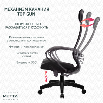 Кресло офисное МЕТТА "К-27" пластик, ткань, сиденье и спинка мягкие, черное за 18&nbsp;562 ₽. Кресла SAMURAI. Доставка по России. Без переплат!