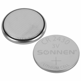 Батарейка литиевая SONNEN Lithium CR2430 "таблетка, дисковая, кнопочная" 1 шт., блистер, 455600 за 53 ₽. Батарейки. Доставка по России. Без переплат!