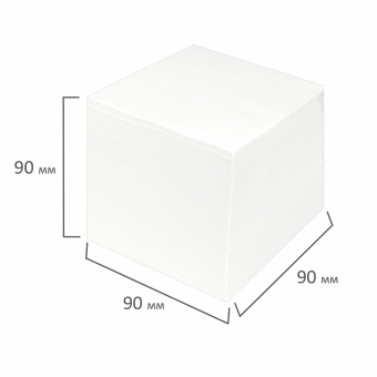 Блок для записей STAFF проклеенный, куб 9х9х9 см, белый, белизна 90-92%, 129204 за 120 ₽. Блоки для записей. Доставка по России. Без переплат!