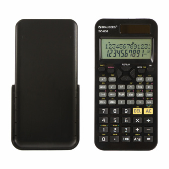 Калькулятор инженерный BRAUBERG SC-850 (163х82 мм), 240 функций, 10+2 разрядов, двойное питание, ЧЕРНЫЙ, 250525 за 1 224 ₽. Калькуляторы инженерные. Доставка по России. Без переплат!