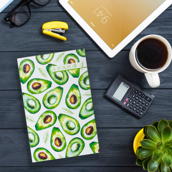 Блокнот А5 134х206 мм, 80 л., твердый, клетка, STAFF, "Авокадо", 111598 за 142 ₽. Блокноты в книжном переплете. Доставка по России. Без переплат!