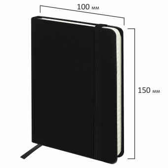 Блокнот МАЛЫЙ (100x150 мм) А6, BRAUBERG "Metropolis", балакрон, резинка, клетка, черный, 111589 за 244 ₽. Бизнес-блокноты и бизнес-тетради. Доставка по России. Без переплат!
